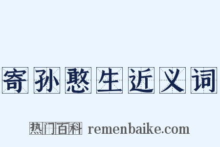 寄孙憨生近义词是什么意思的图片